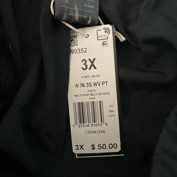 adidas Black Wide Leg Trousers with White Accents - Picture 4 of 10